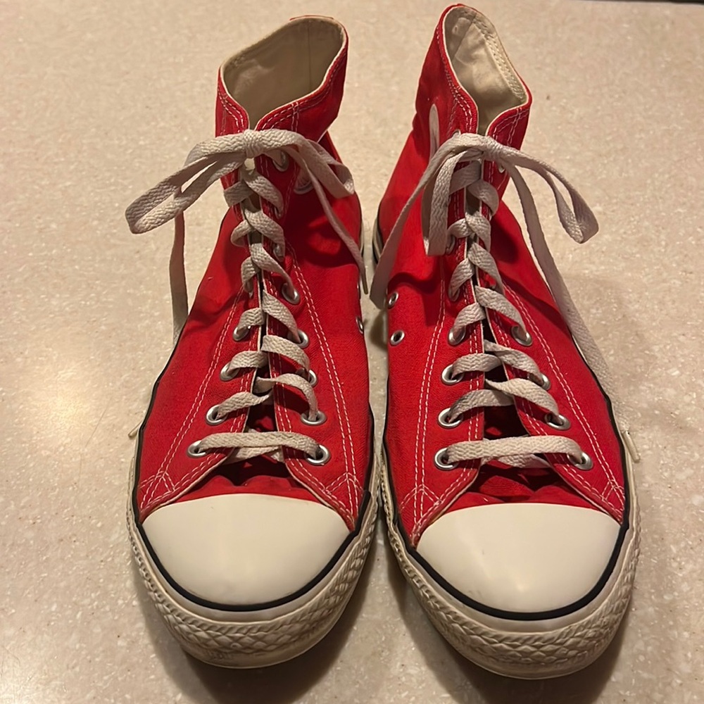 Converse Men’s Red High Tops Size 12